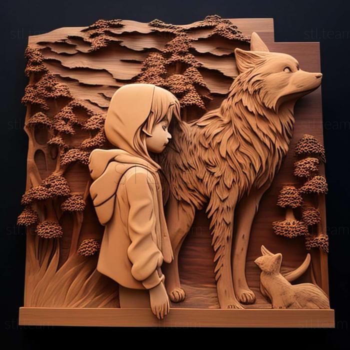 3D model Wolf children of Ame and Yuki anime (STL)